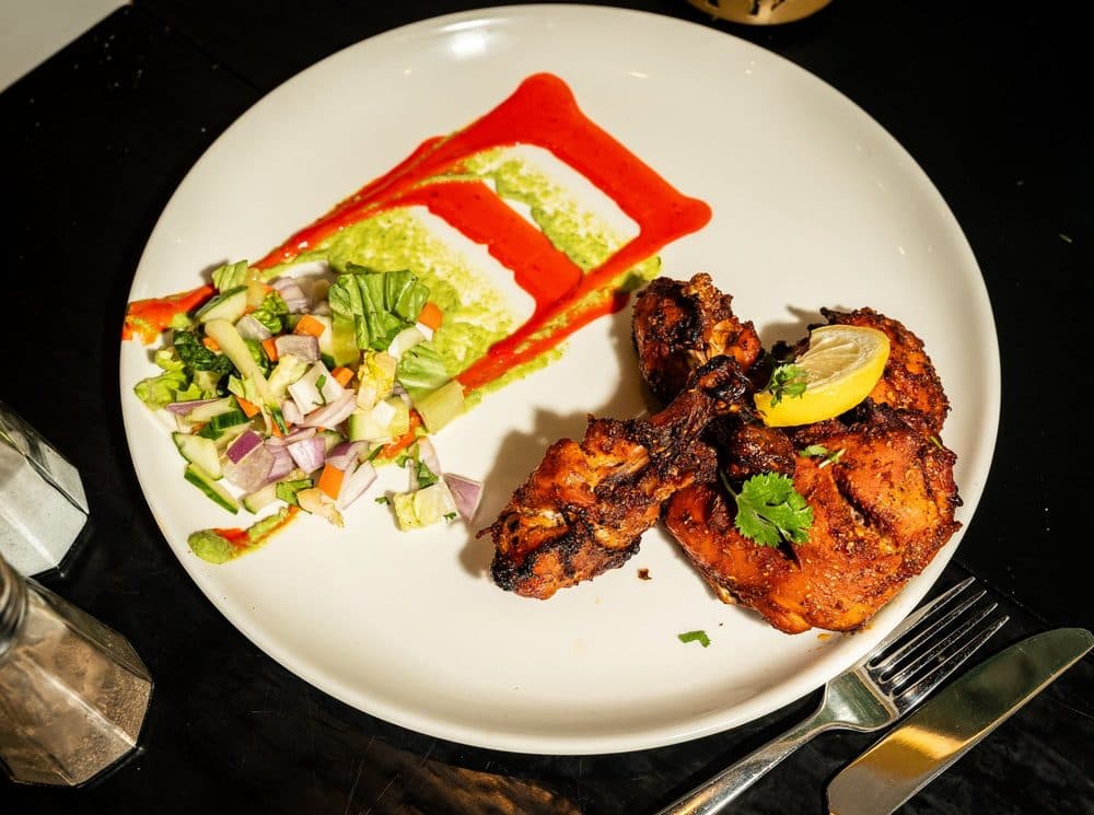 BBQ chicken leg and thigh, grilled with tandoori spices